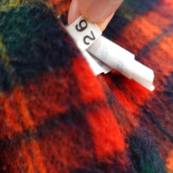 Wool Coat Girls 26 Wool Alpaca Italian Jacket 14 Dark Green Forest MERLET Italy - Picture 16 of 16